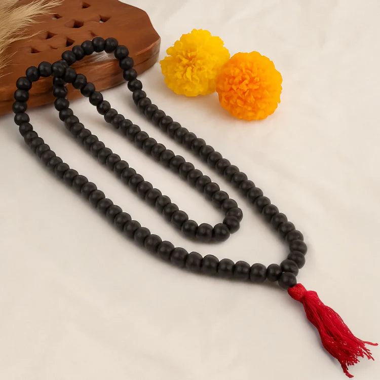 Divya Karungali Mala 108+1 Beads Ebony Wood Mala (Govt. Certified)