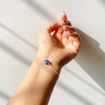 Guardian Grace - Sleek Evil Eye Charm Bracelet