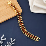 Gold Plated Modern Rudraksha Bracelet