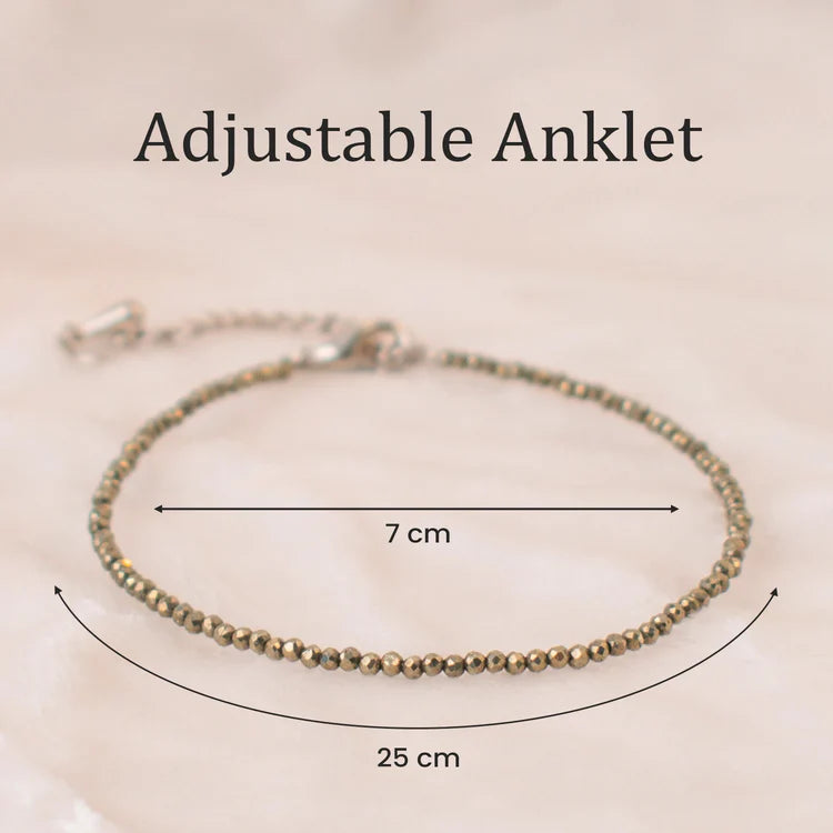 Raw Pyrite Anklet - ( Govt. Certified )